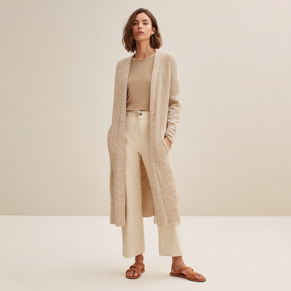 Knitted Long Cardigan for Effortless Style