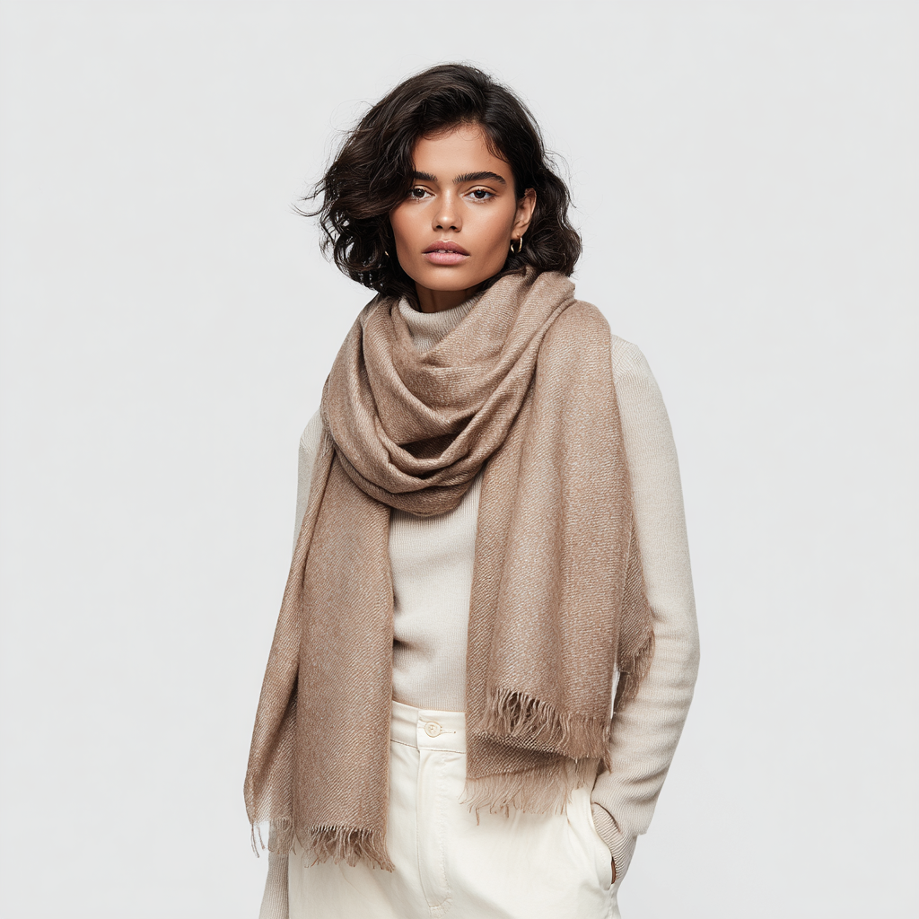 Oversized Wool Scarf for Fall Season