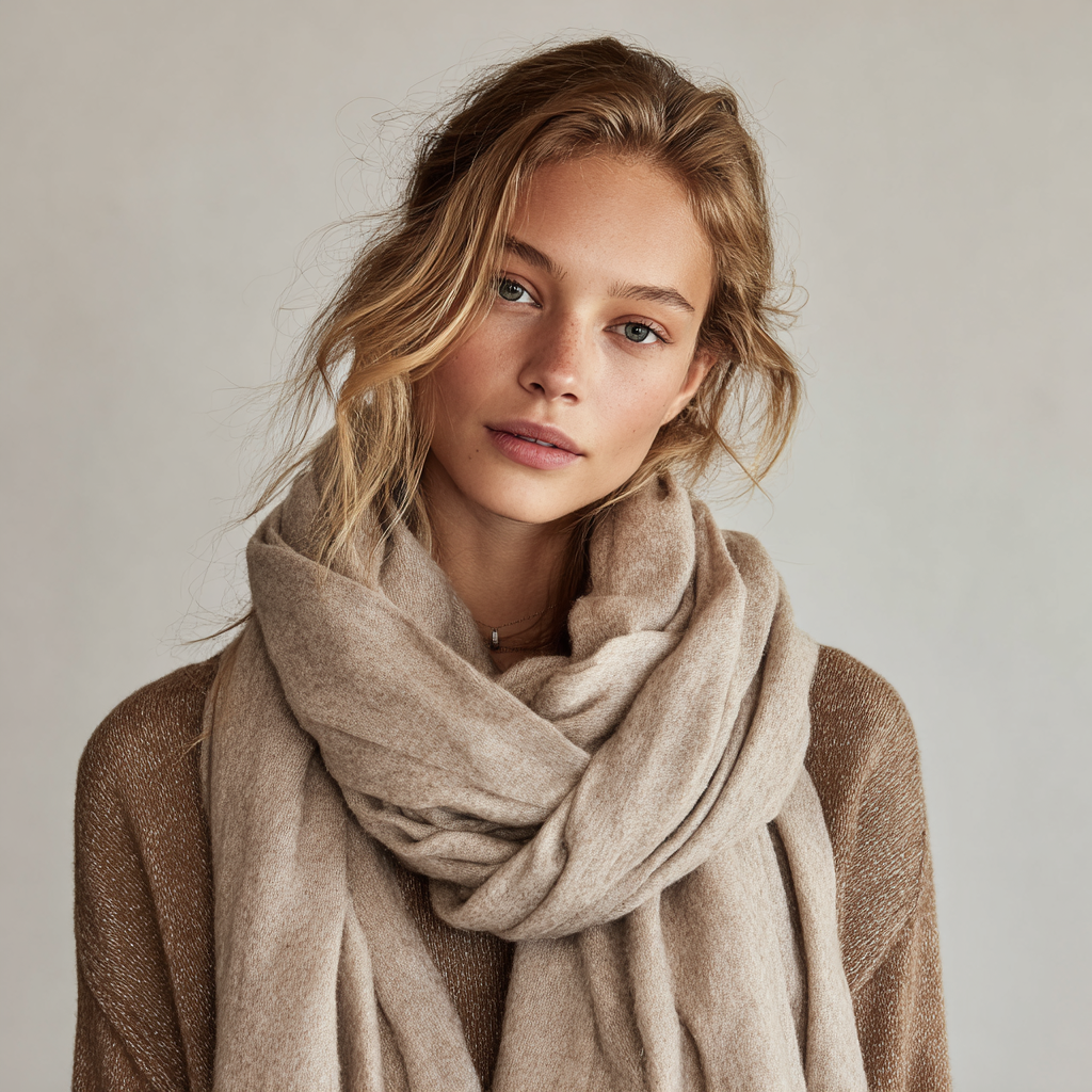 Oversized Wool Scarf for Fall Season