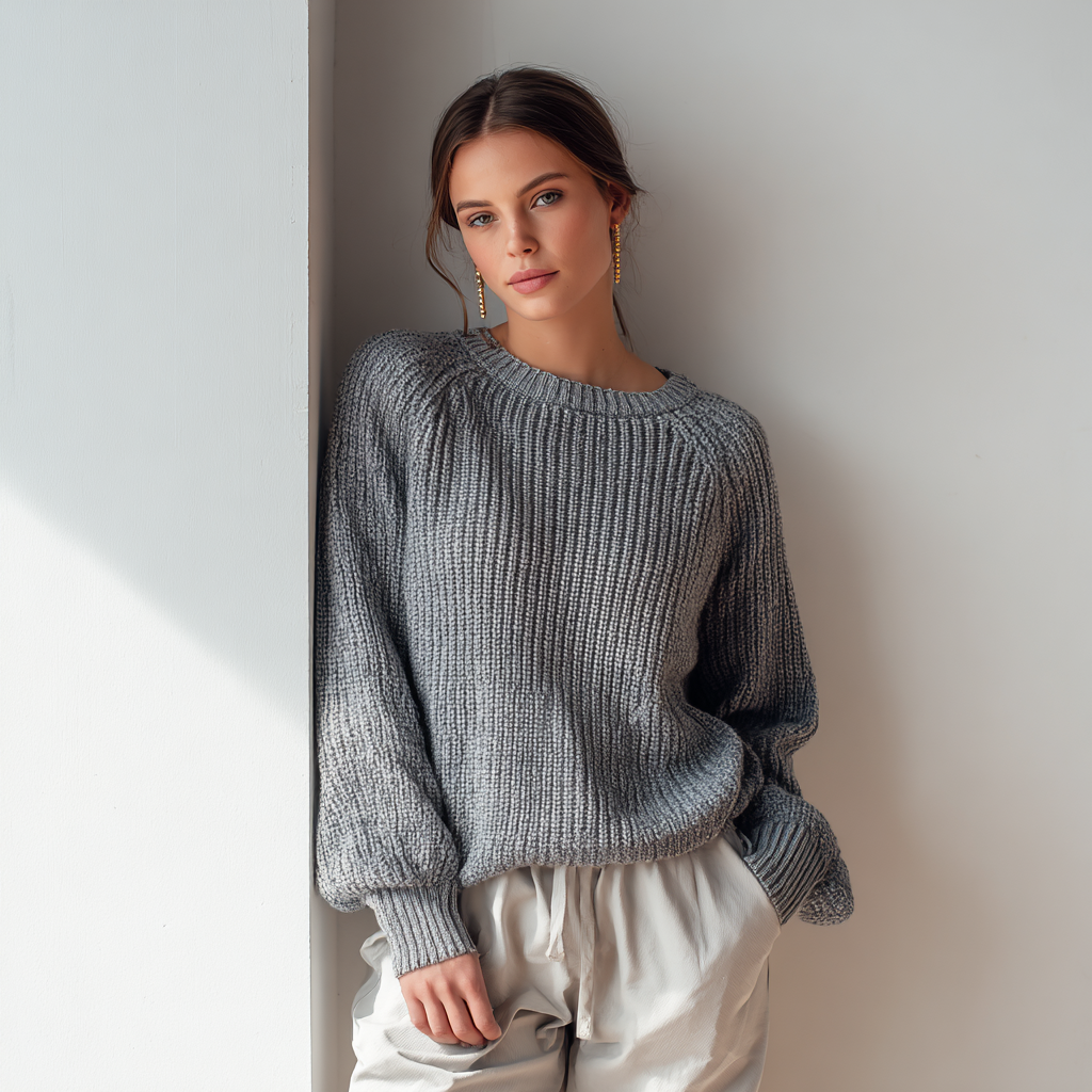 Ribbed Knit Sweater to Stay Warm Every Day