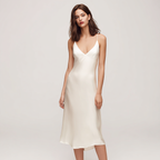 Satin Midi Slip Dress for Subtle Elegance
