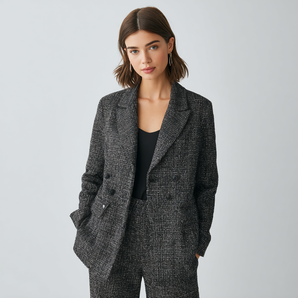 Tweed Blazer for Everyday Structured Sophistication