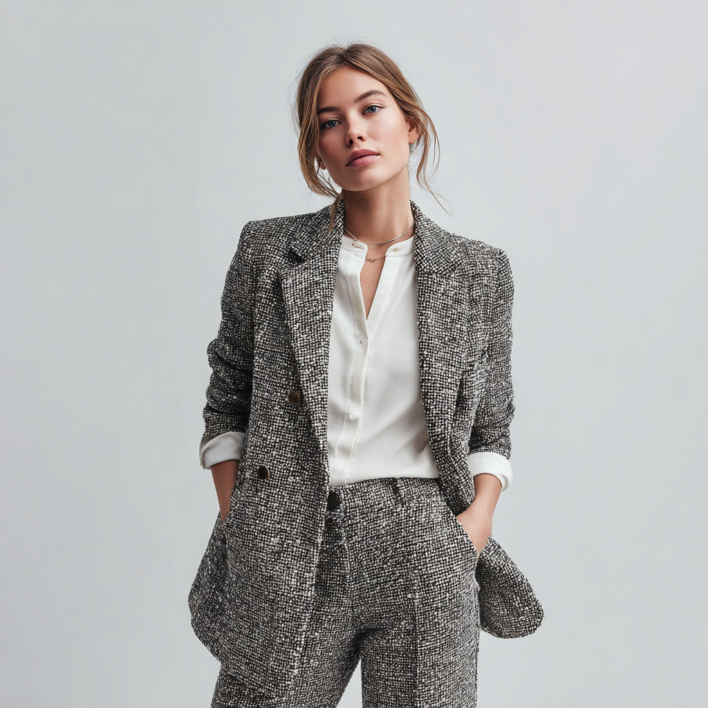 Tweed Blazer for Everyday Structured Sophistication