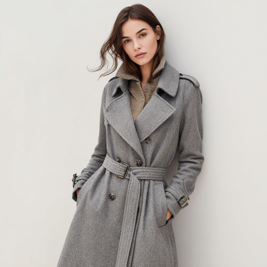 Wool-Blend Trench Coat for a Classic Fall